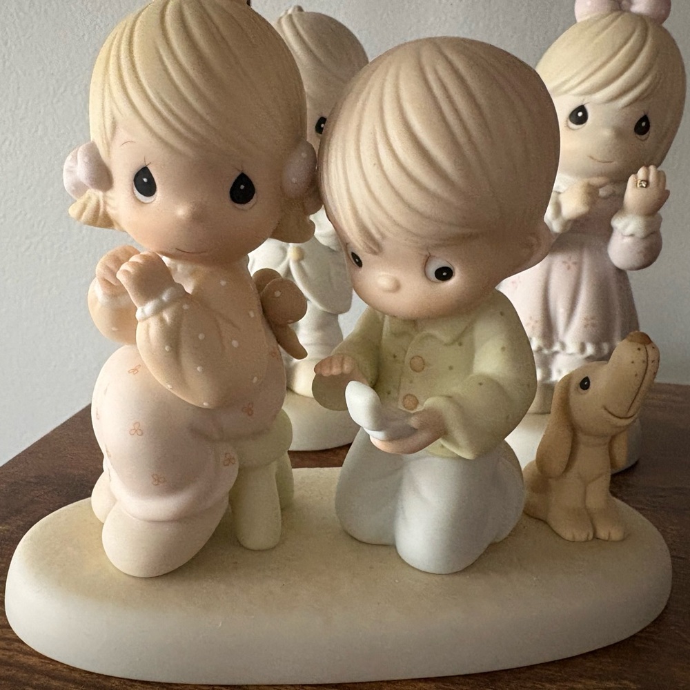 Precious Moments Cream and Tan Cake Toppers